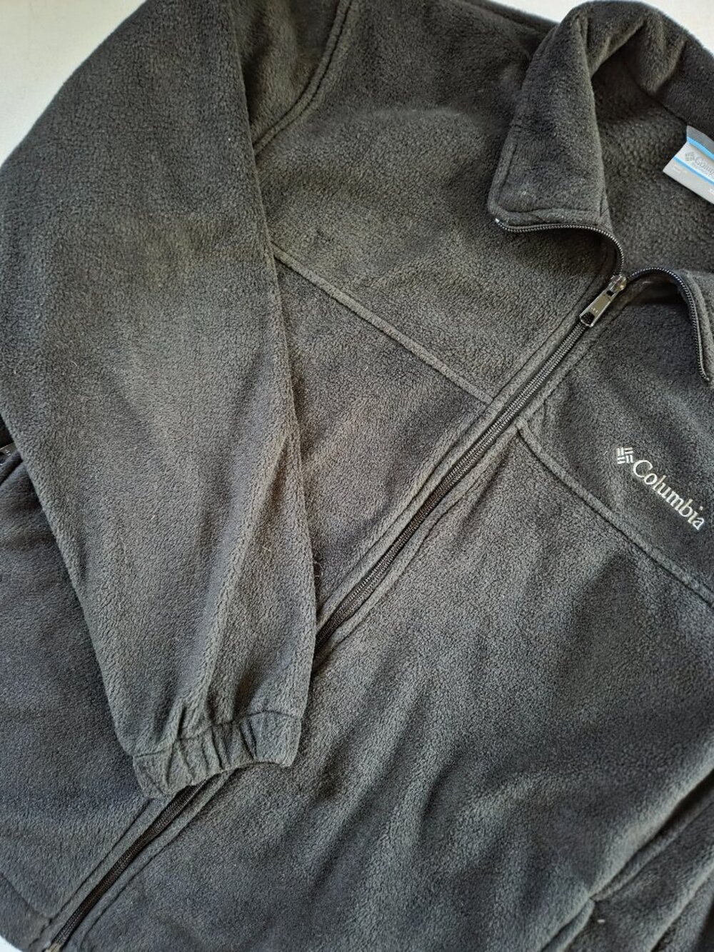 Columbia men's black fleece full zip jacket XL